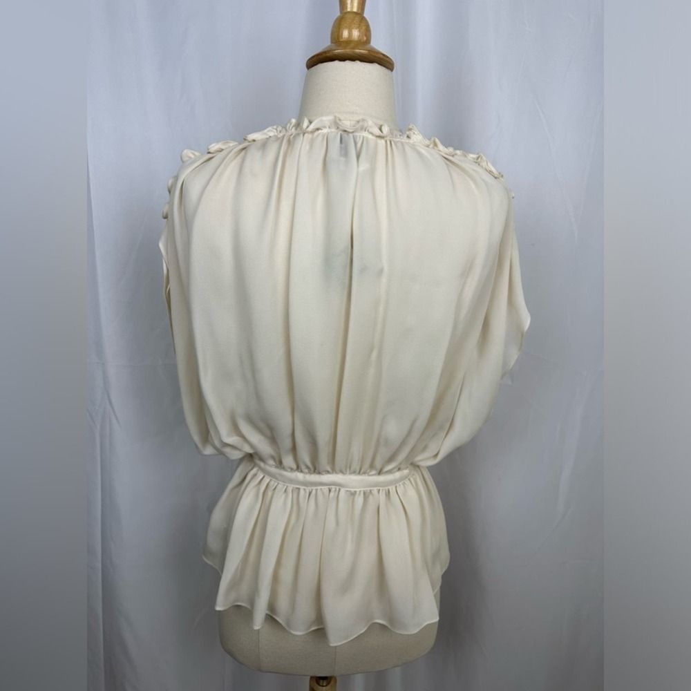 NWT 100% Silk Haute Hippie Cream Top - Picture 4 of 4
